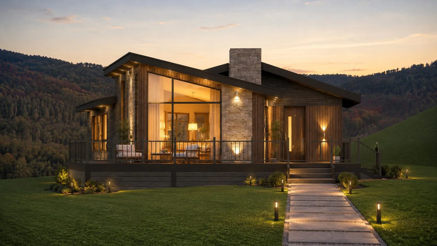 Single House 75.6м² — үдшийн гадна харагдац